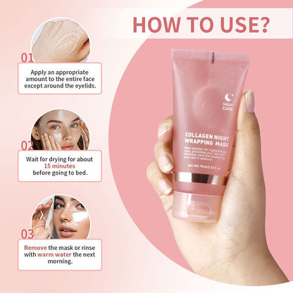 Viral Collagen Peel-Off Night Wrapping Mask | Glass Skin Overnight Treatment