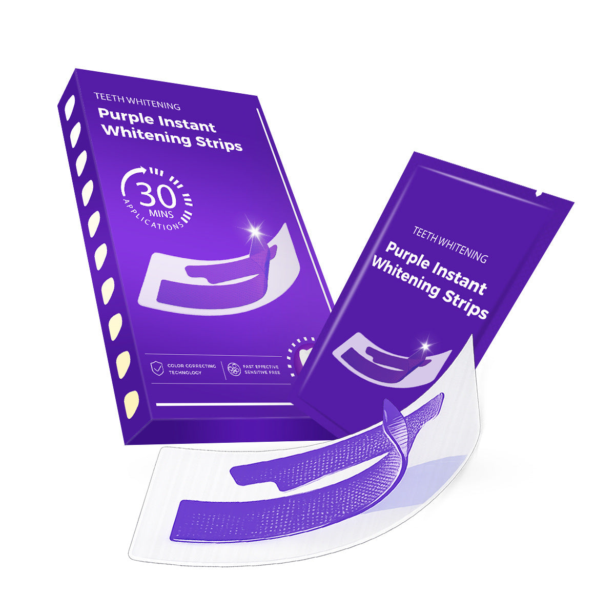 VYRLAB Purple Teeth Whitening Strips | Peroxide-Free | Sensitive Teeth