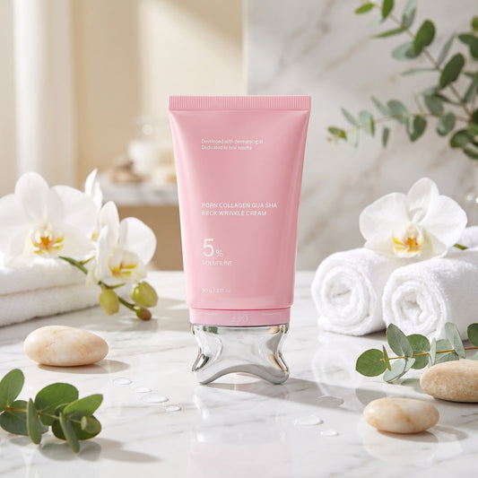 VYRLAB PDRN Collagen Neck Cream | Gua Sha Applicator | Firm & Lift