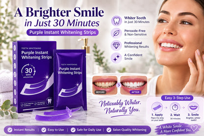 VYRLAB Purple Teeth Whitening Strips | Peroxide-Free | Sensitive Teeth