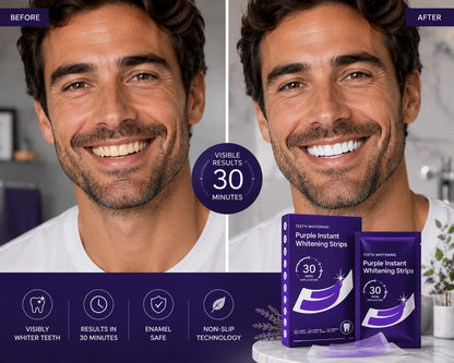 VYRLAB Purple Teeth Whitening Strips | Peroxide-Free | Sensitive Teeth