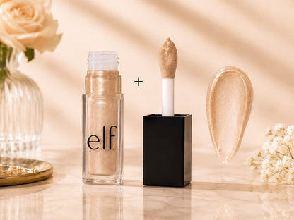 E.L.F. Glow Reviver Shimmer Lip Oil | Hydrating Golden Pearl Gloss | Vegan & Cruelty-Free