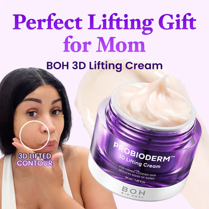 [Cardi B Pick] BIOHEAL BOH Probioderm 3D Lifting Cream 1.7 Fl Oz | Advanced Korean Facial Night Cream with 17-Peptide Complex & Probioderm for Wrinkles on Face and Neck, Butter-Rich Texture for Perfect Slugging